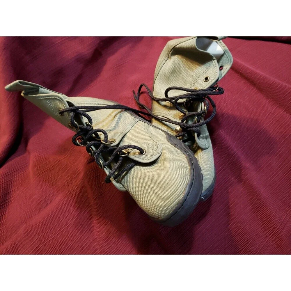 Canvas Lug Sole Wading Boots Olive Green Size 8 Flyfishing Fishing No Brand NWOT